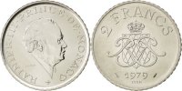 Monaco 2 Francs Coin, Nickel, KM:E71, Gadoury:151 -
