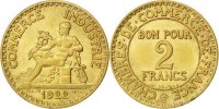 France 2 Francs Coin, Chambre de commerce, Aluminum-Bronze -