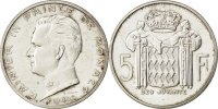 Monaco 5 Francs Coin, Silver, KM:E41, Gadoury:152 -