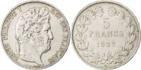 France 5 Francs Coin, Louis-Philippe, Paris, Silver -