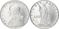 Vatican 10 Lire Coin, VATICAN CITY, Paul VI, Aluminum, KM:79.1 -