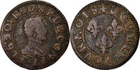 France Double Tournois Coin, CHÂTEAU-REGNAULT, François de Bourbon-Conti -