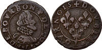 France Double Tournois Coin, CHÂTEAU-REGNAULT, François de Bourbon-Conti -