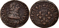 France Double Tournois Coin, DOMBES, Gaston d'Orléans, Trévoux -