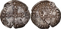France 1/4 d'écu à la croix de face Coin, Charles X, Dinan -