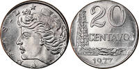 Brazil 20 Centavos Coin, planchet error, Stainless Steel -