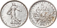 France 5 Francs Coin, Semeuse, Paris, Silver, KM:926 -