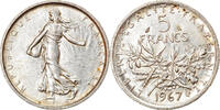 France 5 Francs Coin, Semeuse, Paris, Silver, KM:926 -