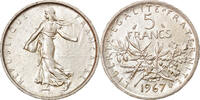 France 5 Francs Coin, Semeuse, Paris, Silver, KM:926 -