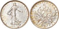 France 5 Francs Coin, Semeuse, Paris, Silver, KM:926 -