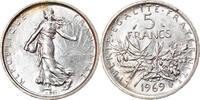 France 5 Francs Coin, Semeuse, Paris, Silver, KM:926 -