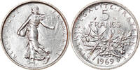 France 5 Francs Coin, Semeuse, Paris, Silver, KM:926 -