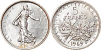 France 5 Francs Coin, Semeuse, Paris, Silver, KM:926 -