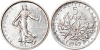 France 5 Francs Coin, Semeuse, Paris, Silver, KM:926 -