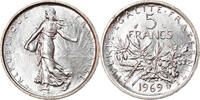 France 5 Francs Coin, Semeuse, Paris, Silver, KM:926 -