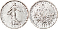 France 5 Francs Coin, Semeuse, Paris, Silver, KM:926 -
