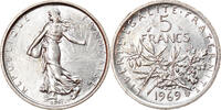 France 5 Francs Coin, Semeuse, Paris, Silver, KM:926 -