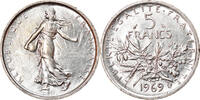 France 5 Francs Coin, Semeuse, Paris, Silver, KM:926 -