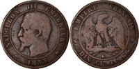 France 10 Centimes Coin, Napoleon III, Napoléon III, Bordeaux -