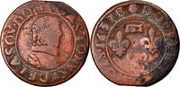 France Double Tournois Coin, DOMBES, Gaston d'Orléans, Trévoux -