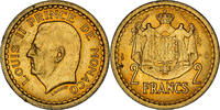 Monaco 2 Francs Coin, Paris, Cupro-Aluminium, Gadoury:134 -