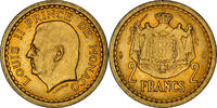 Monaco 2 Francs Coin, Paris, Cupro-Aluminium, Gadoury:134 -