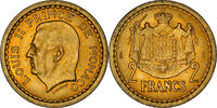 Monaco 2 Francs Coin, Paris, Cupro-Aluminium, Gadoury:134 -
