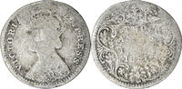 INDIA-BRITISH 2 Annas Coin, Victoria, Calcutta, Silver, KM:488 -