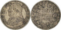 ITALIAN STATES 10 Soldi, 50 Centesimi Coin, PAPAL STATES, Pius IX, Roma -