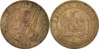 France 2 Centimes Coin, Napoleon III, Paris, Bronze -