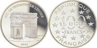 France 100 Francs-15 Ecus Coin, Arc de Triomphe, Trésors des Musées d'Europe, 100 Francs-15 -