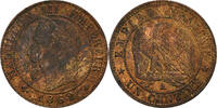 France Centime Coin, Napoleon III, Paris, Bronze, KM:795.1 -