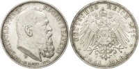 German States 3 Mark Coin, BAVARIA, Otto, Munich, Silver -