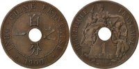 French Indochina Cent Coin, Paris, Bronze, KM:8, Lecompte:55 -