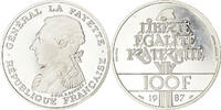 France 100 Francs Coin, La Fayette, Silver, KM:P991a -