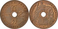 French Indochina Cent Coin, Paris, Bronze, KM:12.1 -