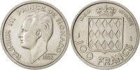 Monaco 100 Francs, Cent Coin, Rainier III, Copper-nickel -