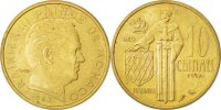 Monaco 10 Centimes Coin, Cupro-Aluminium, KM:E43, Gadoury:146 -