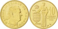 Monaco 10 Centimes Coin, Cupro-Aluminium, KM:E43, Gadoury:146 -