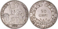 FRENCH INDO-CHINA 20 Cents Coin, Paris, Silver, KM:17.1 -