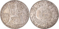 FRENCH INDO-CHINA 20 Cents Coin, Paris, Silver, KM:17.2 -