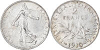 France 2 Francs Coin, Semeuse, Paris, Silver, KM:845.1 -