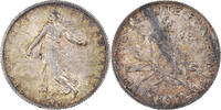 France 2 Francs Coin, Semeuse, Paris, Silver, KM:845.1 -