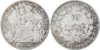 FRENCH INDO-CHINA 10 Cents Coin, Paris, Silver, KM:16.1 -