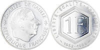 France Franc Coin, Charles de Gaulle, Proof, Silver, KM:978 -