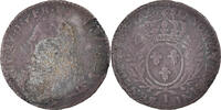 France 12 Sols, 1/10 ECU Coin, Louis XV, Limoges, Silver -
