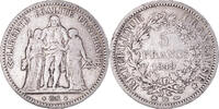 Frankreich Münze, Hercule, Strasbourg, S, Silber, KM:756.2 5 Francs 1849 BB S