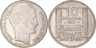 France 10 Francs Coin, Turin, Paris, Silver, KM:878 -