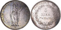 ITALIAN STATES 5 Lire Coin, LOMBARDY-VENETIA, Milan, Silver -