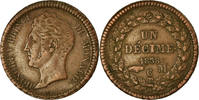 Monaco Decime Coin, Honore V, Copper, KM:97.1 -